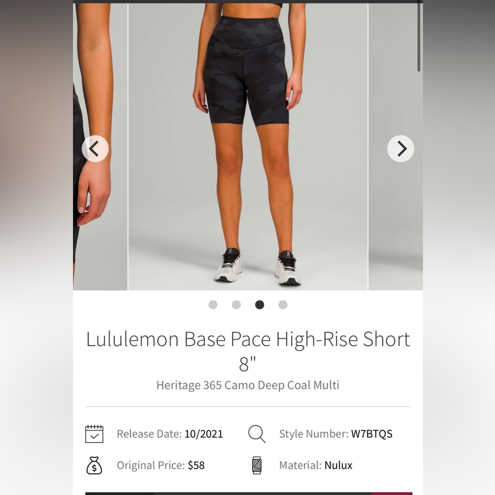 Lululemon Base Pace High-Rise Short 8" size 4 - Picture 1 of 8